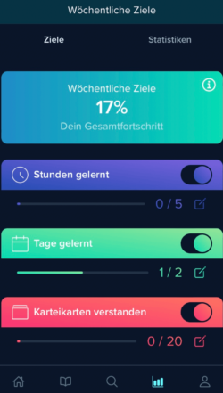 StudySmarter Lernplan, Aktivieren deiner wöchentlichen Ziele in der StudySmarter App, StudySmarter Magazine