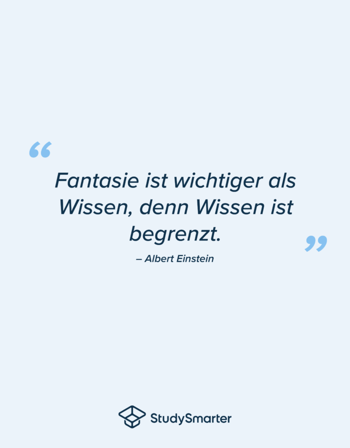 Albert Einstein Zitate Fantasie StudySmarter