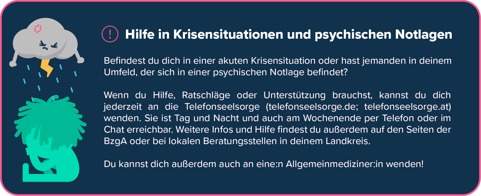 WM Katar, Hilfe in Krisensituationen und psychischen Notlagen telefonseelsorge.de, telefonseelsorge.at, StudySmarter Magazine