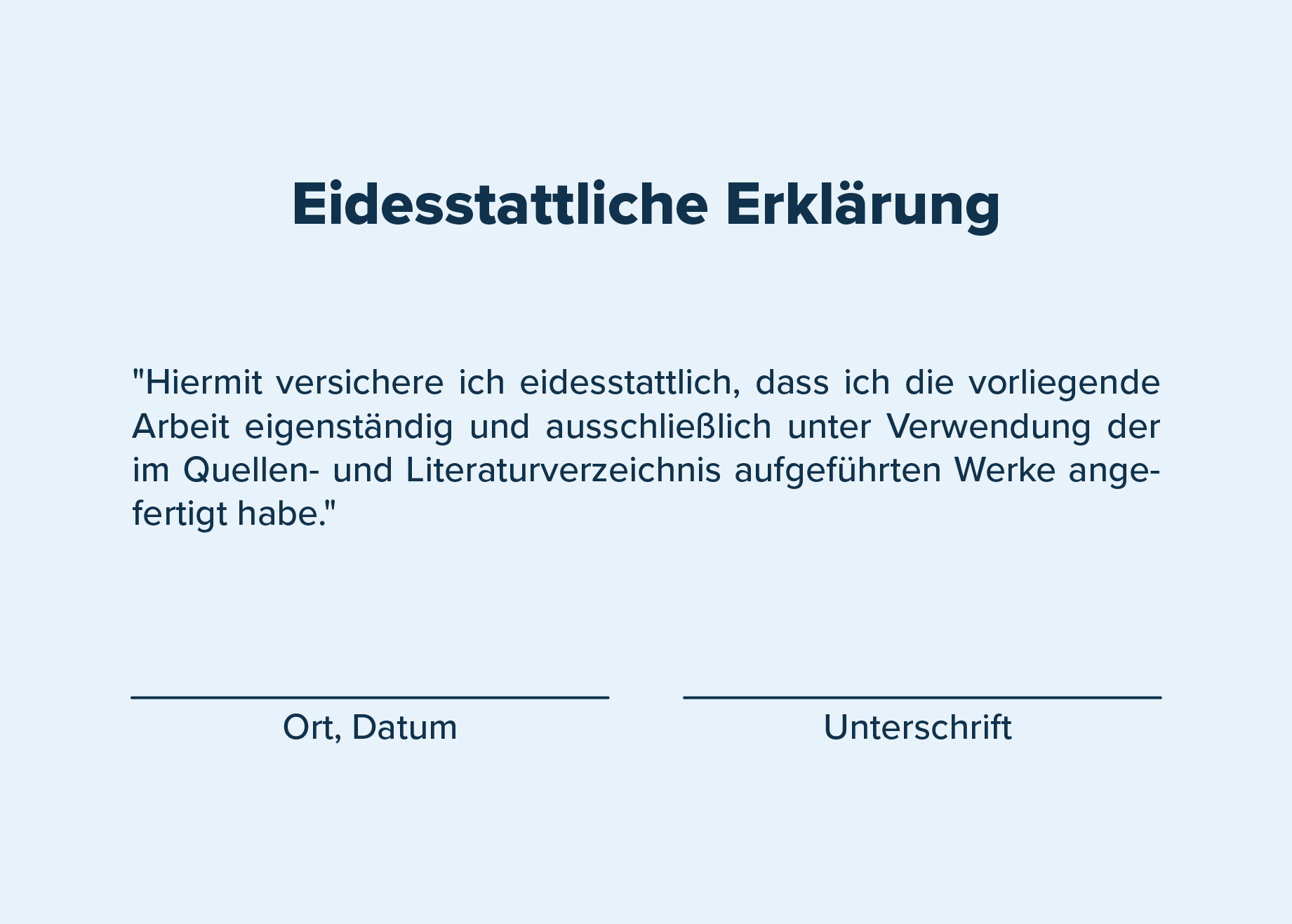 Eidesstattliche Erklärung Muster StudySmarter Magazine